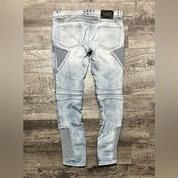 Balmain Biker Jeans Blue - Picture 2 of 6